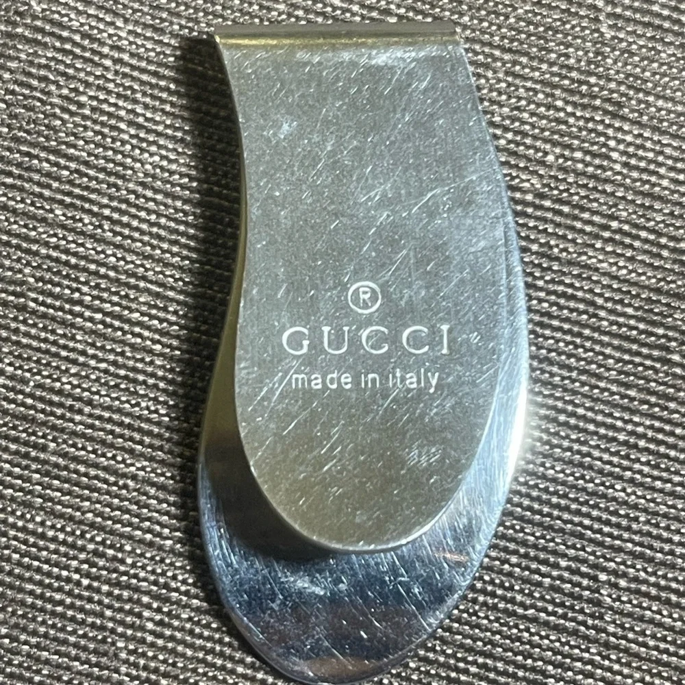 Gucci Silver Tone Stainless Steel Money Clip